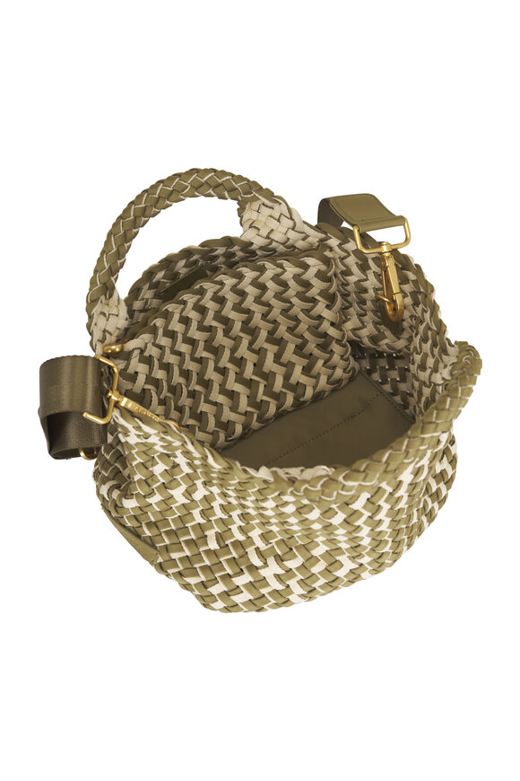 Naghedi Small St. Barths Green Double Weave Oletta Tote - view 5