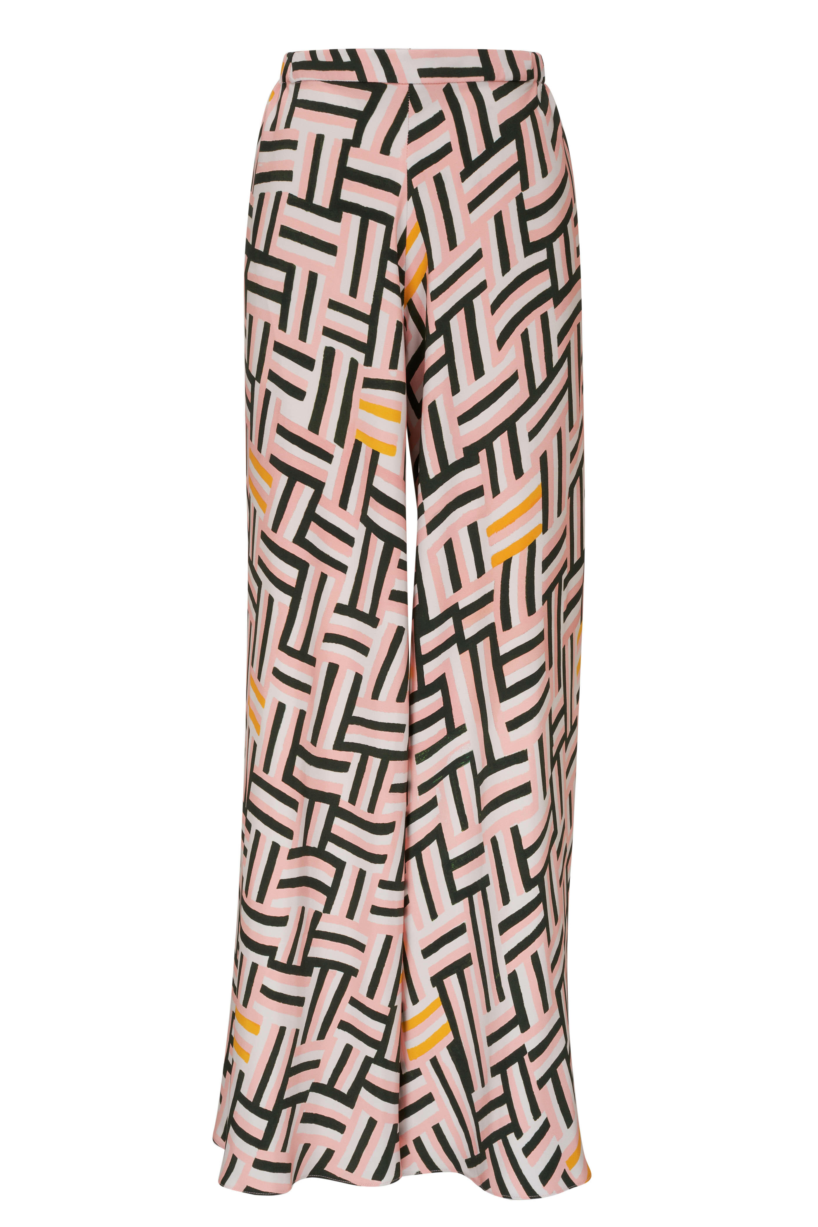 Peter Cohen - Chute Edge Pink & Green 4-Ply Silk Print Pant