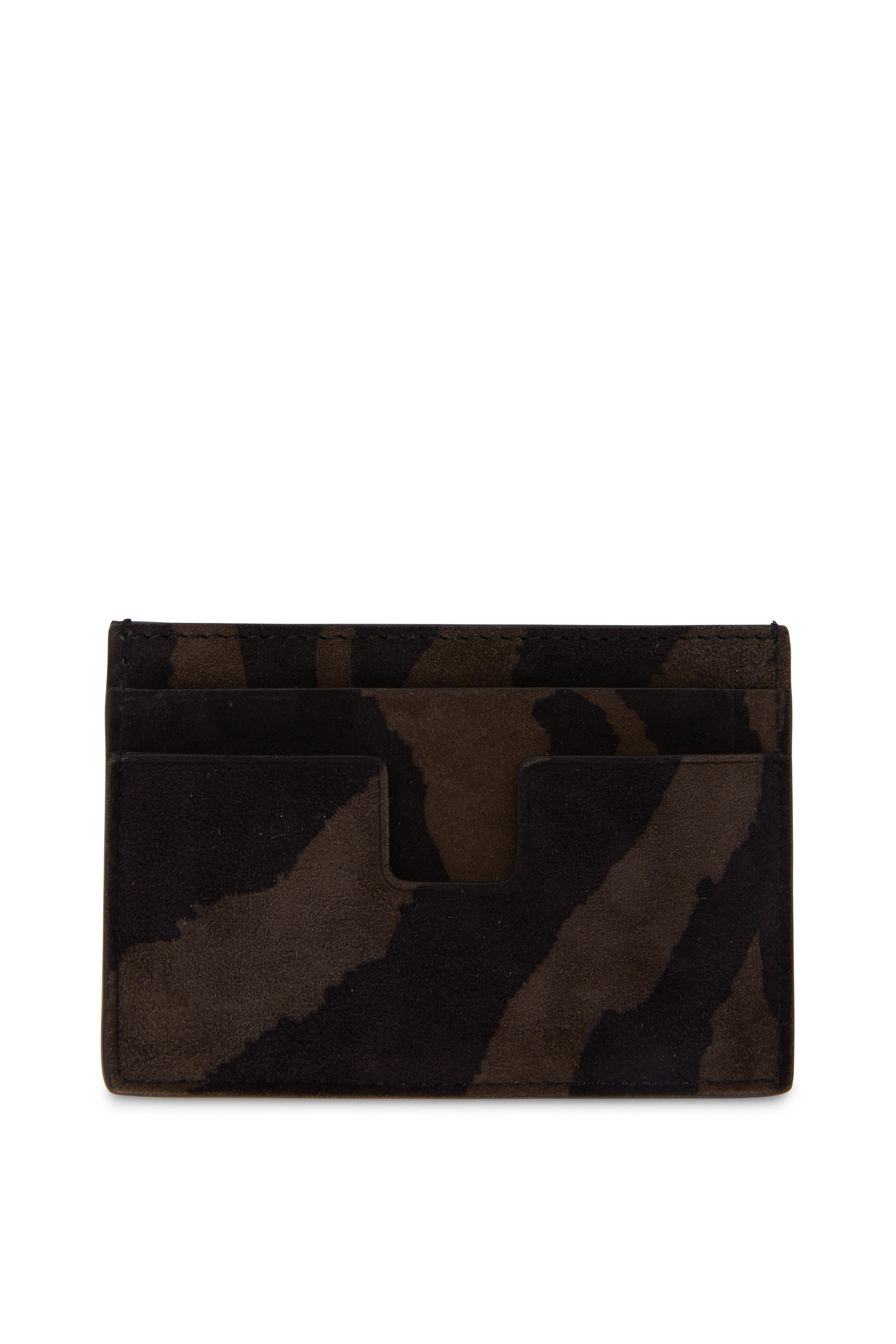 Tom Ford - T-Line Musk & Black Suede Card Case | Mitchell Stores