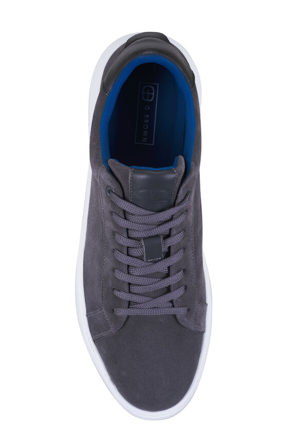 G Brown - Puff-E Gray Suede Low Top Sneaker