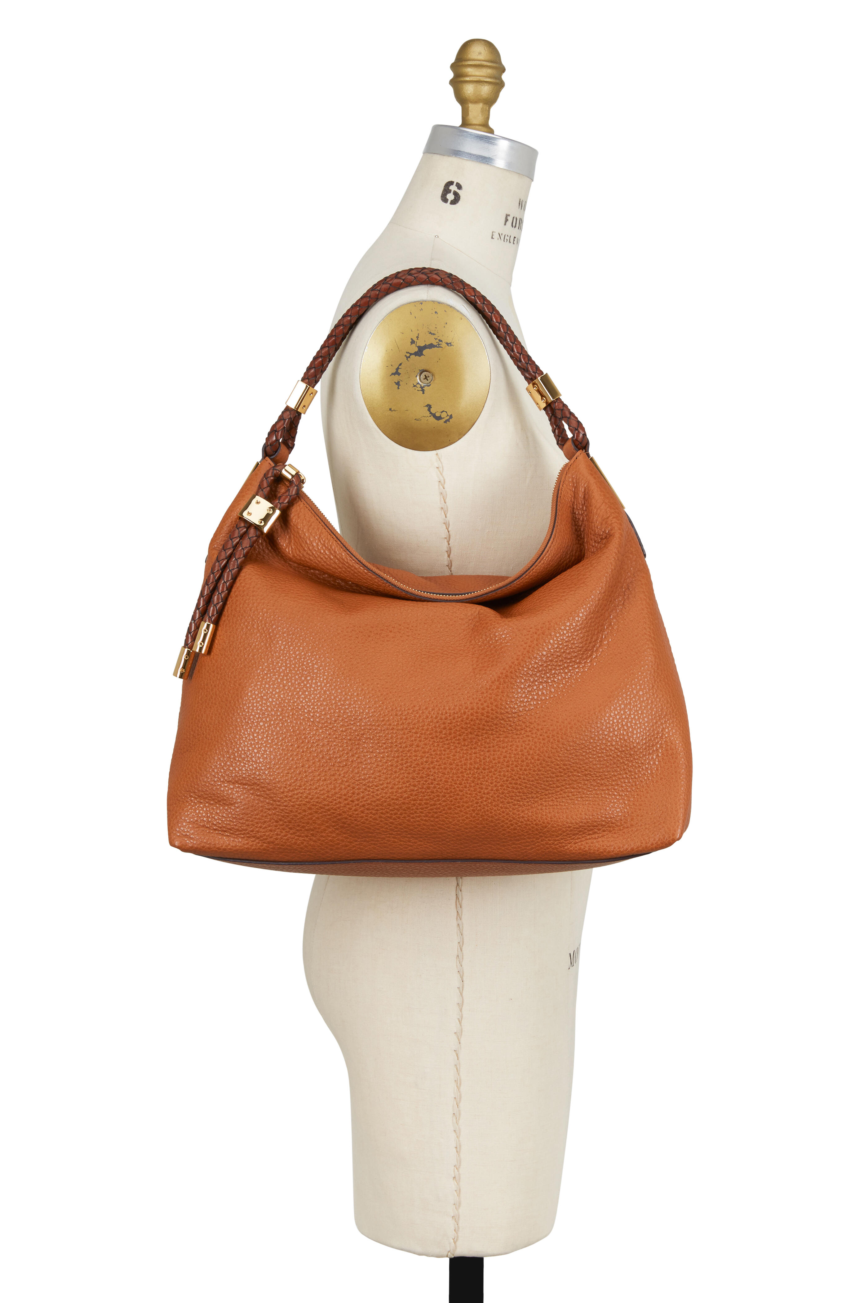 Michael Kors Collection - Skorpios Luggage Textured Leather Hobo Bag
