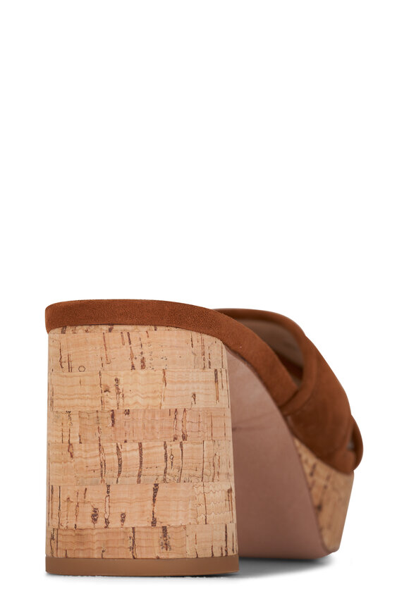 Veronica Beard - Dory Caramel Criss-Cross Cork Sandal, 80mm 