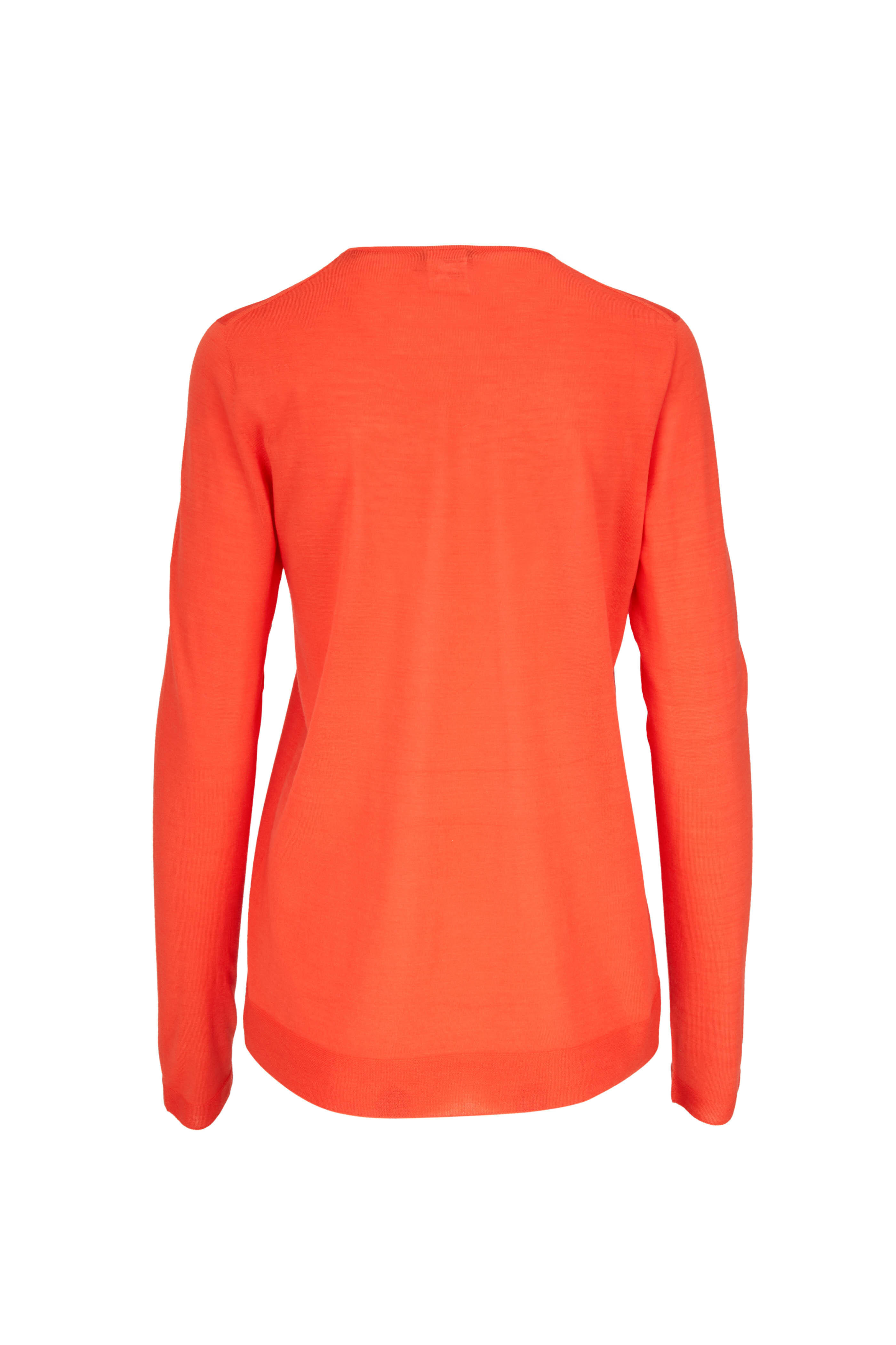 Akris - Poppy Red Cashmere & Silk Crewneck Sweater