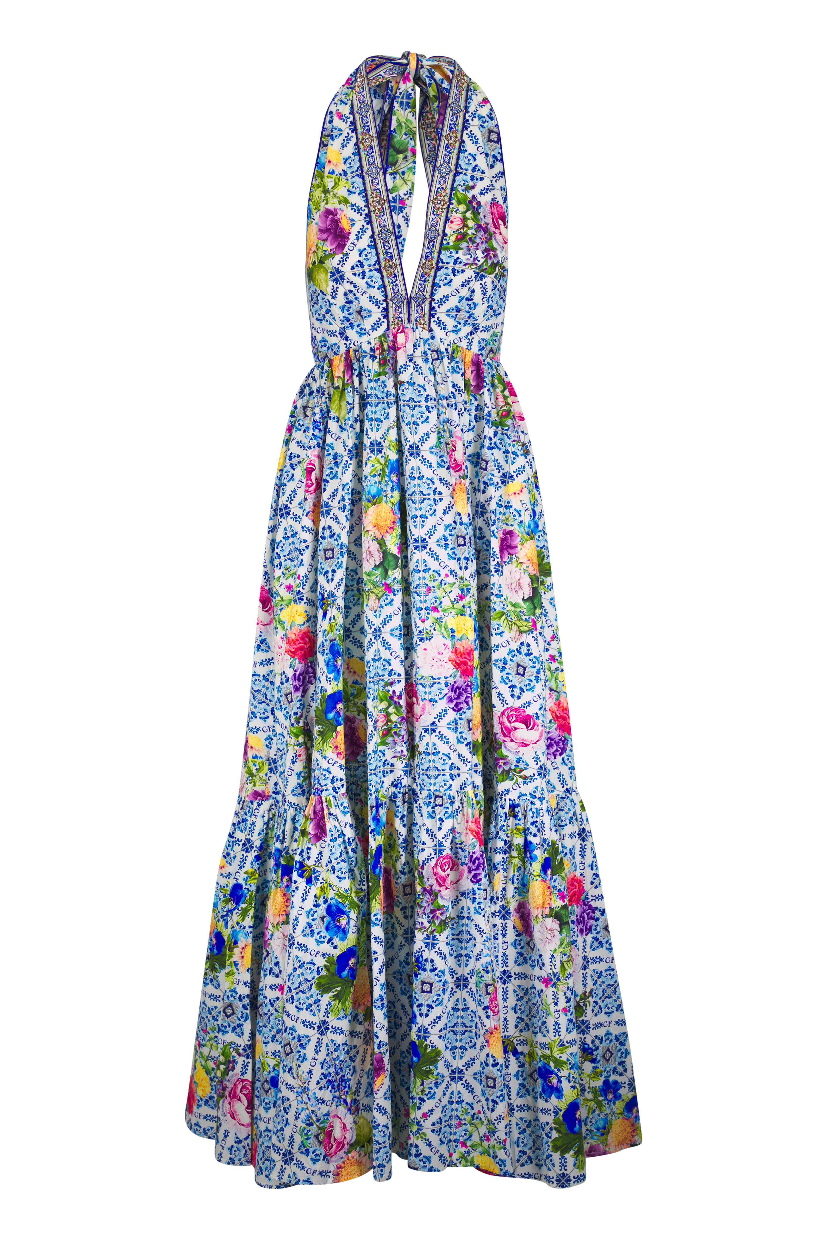 Camilla - Wall To Wall Wonders Multicolor Halter Dress