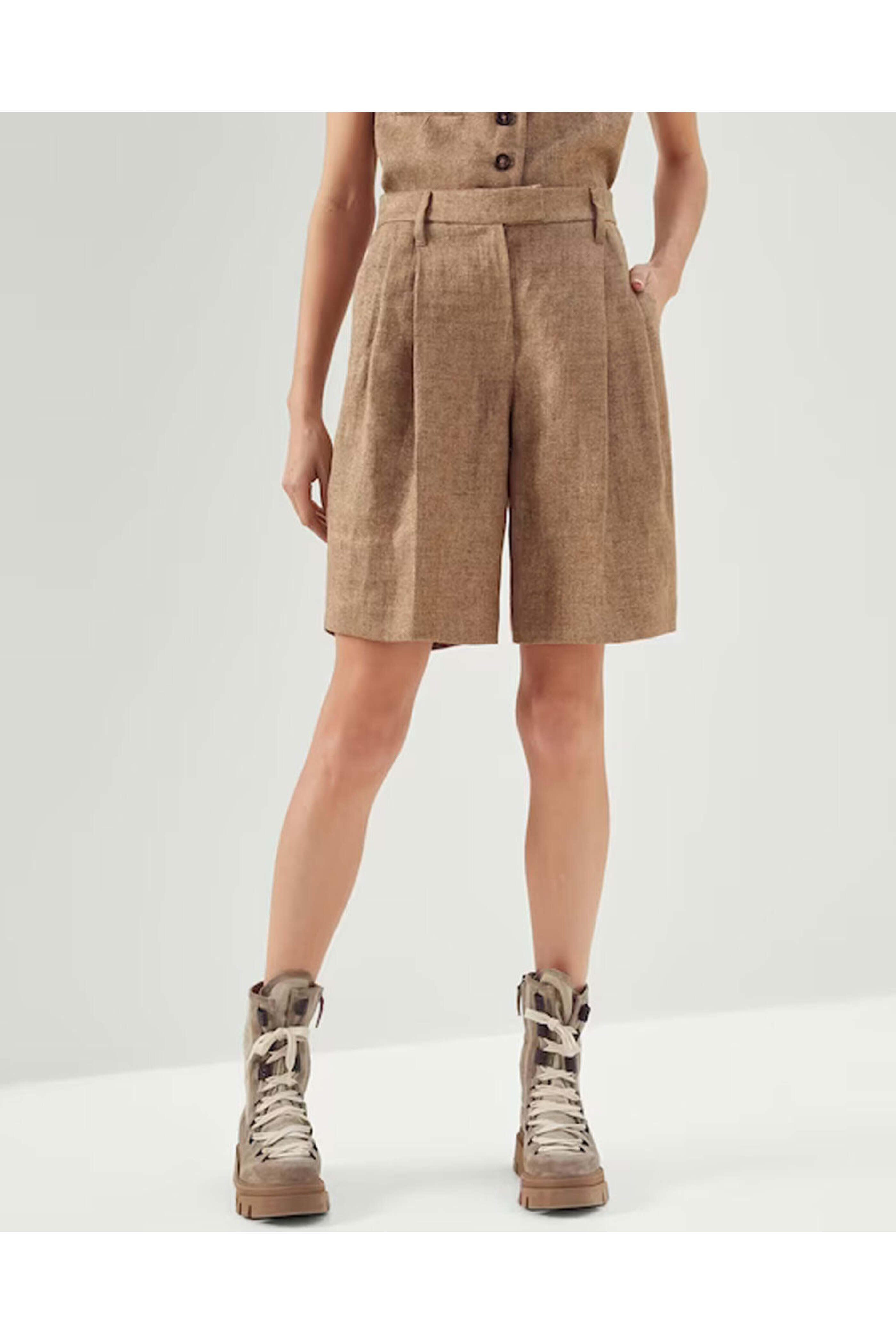 ショートパンツ BRUNELLO CUCINELLI Women Shorts  Burmudas ML145P8833C2910 B Cotton shorts in red - Brunello Cucinelli | Mytheresa
