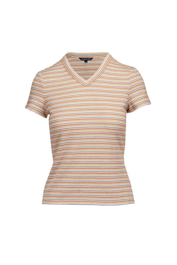 Veronica Beard Deven Textured Stripe T-Shirt - view 1