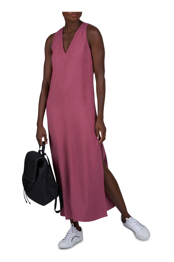 Brunello Cucinelli - Pink Sleeveless Maxi Dress 