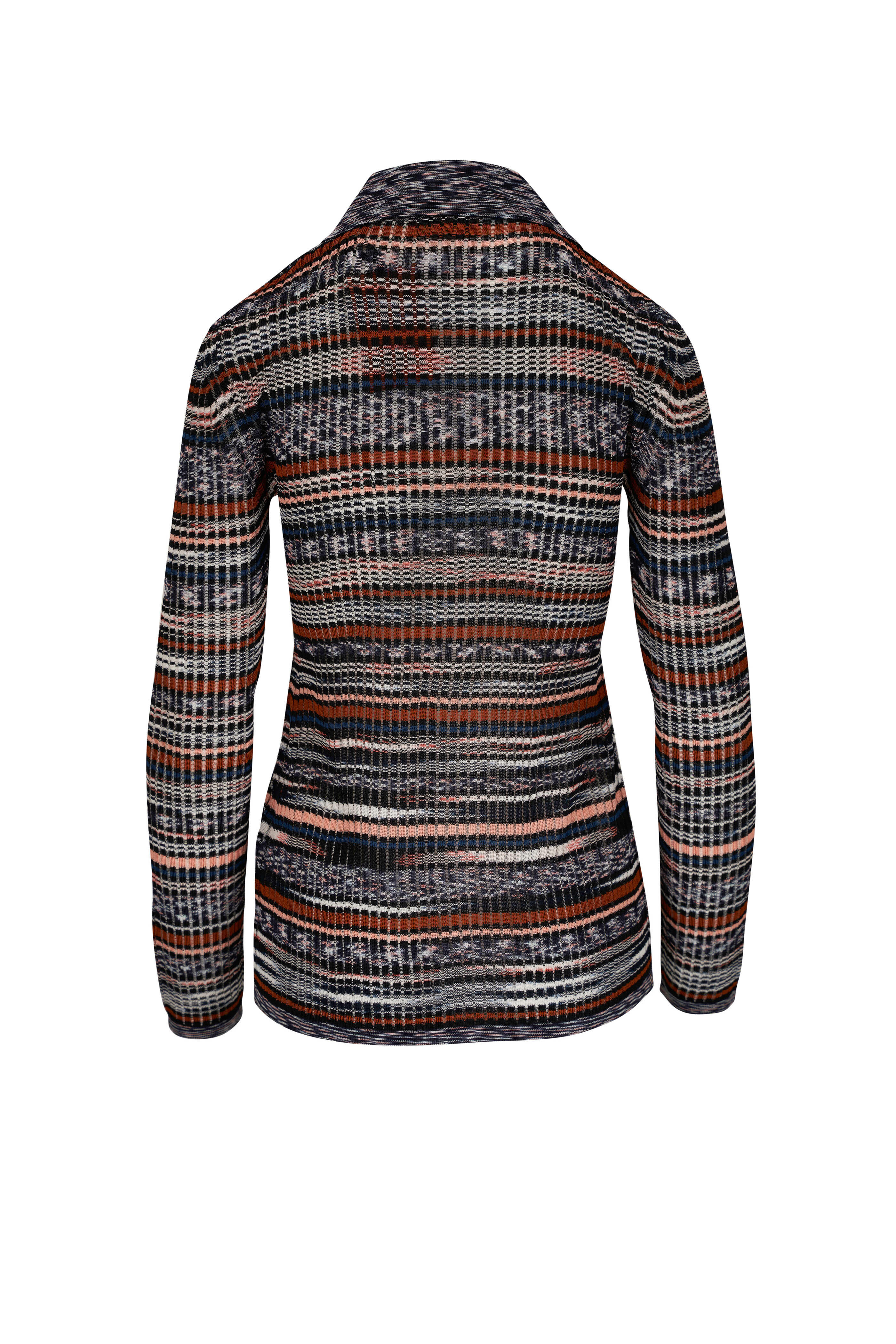 Missoni - Space Blue Stripe Rib Knit Top | Mitchell Stores