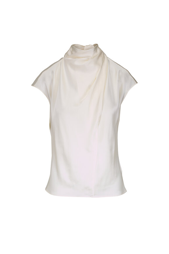 KZ_K Studio - Off White Silk Tank Top | Mitchell Stores