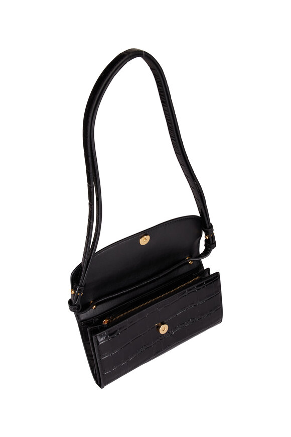 Veronica Beard Black Embossed Crossbody Wallet - view 4