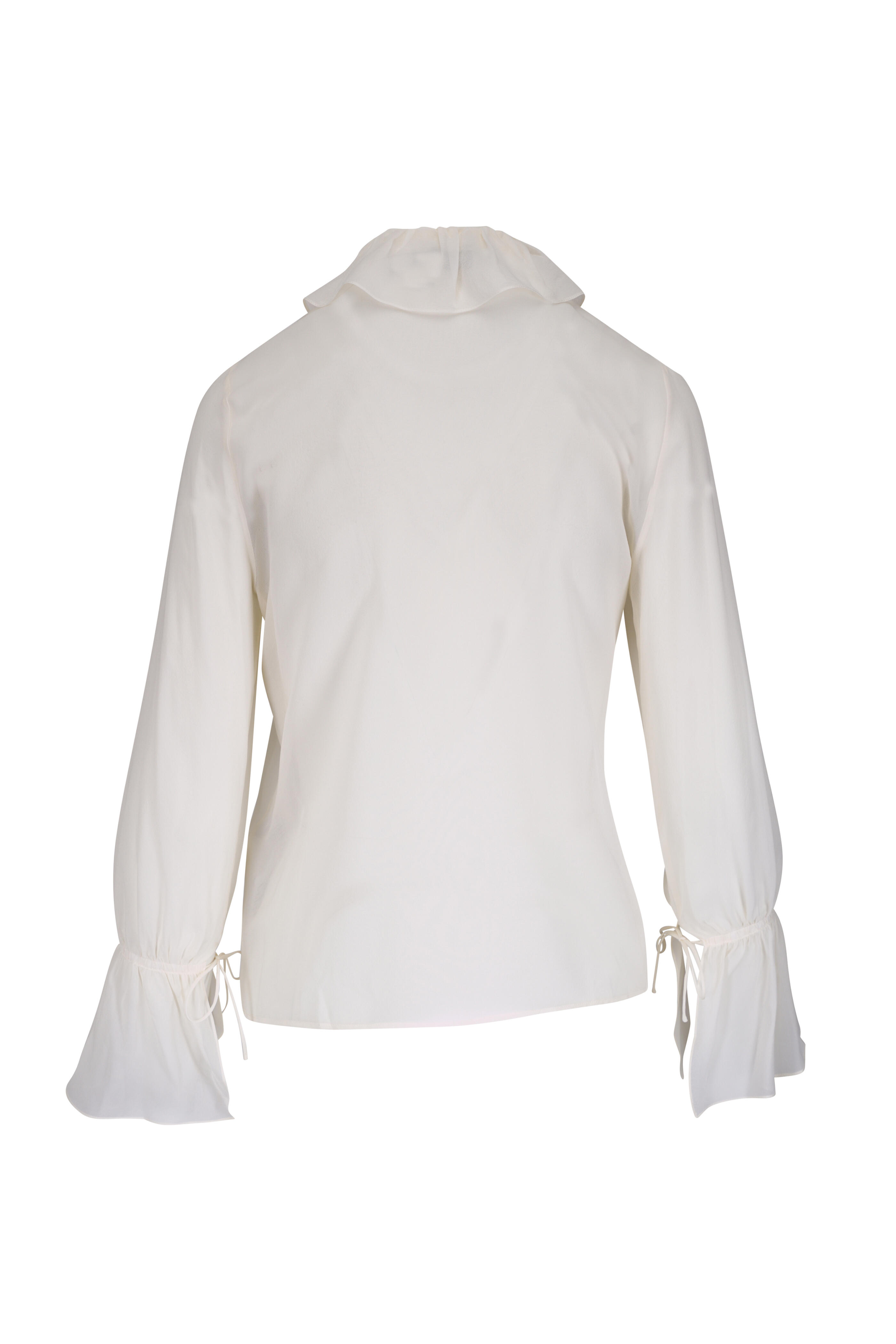 Nili Lotan - Cecily Ivory Silk Blouse