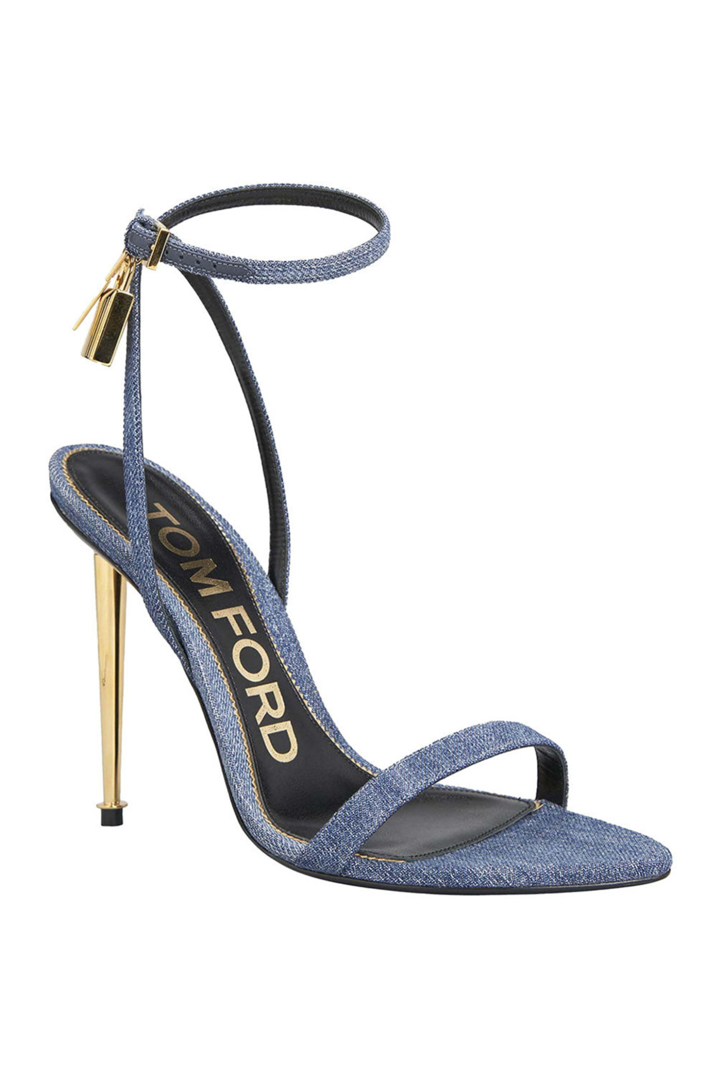 Tom Ford - Lock and Key 85mm Sandal in Denim | Mitchell Stores