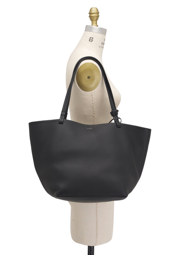 The Row - Park Tote Three Black Leather Tote