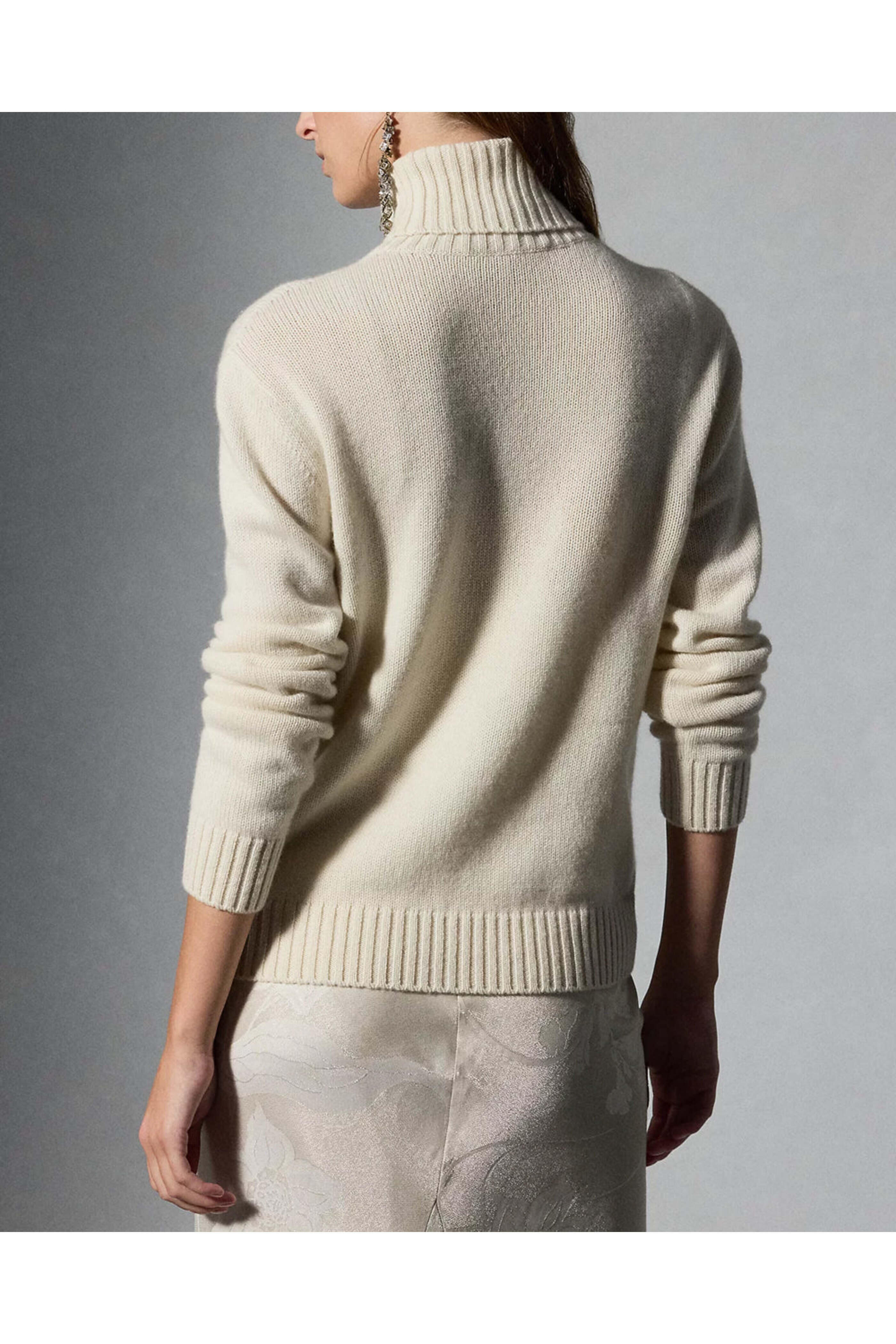 Ralph Lauren - Cream Cashmere Rancher Bear Sweater