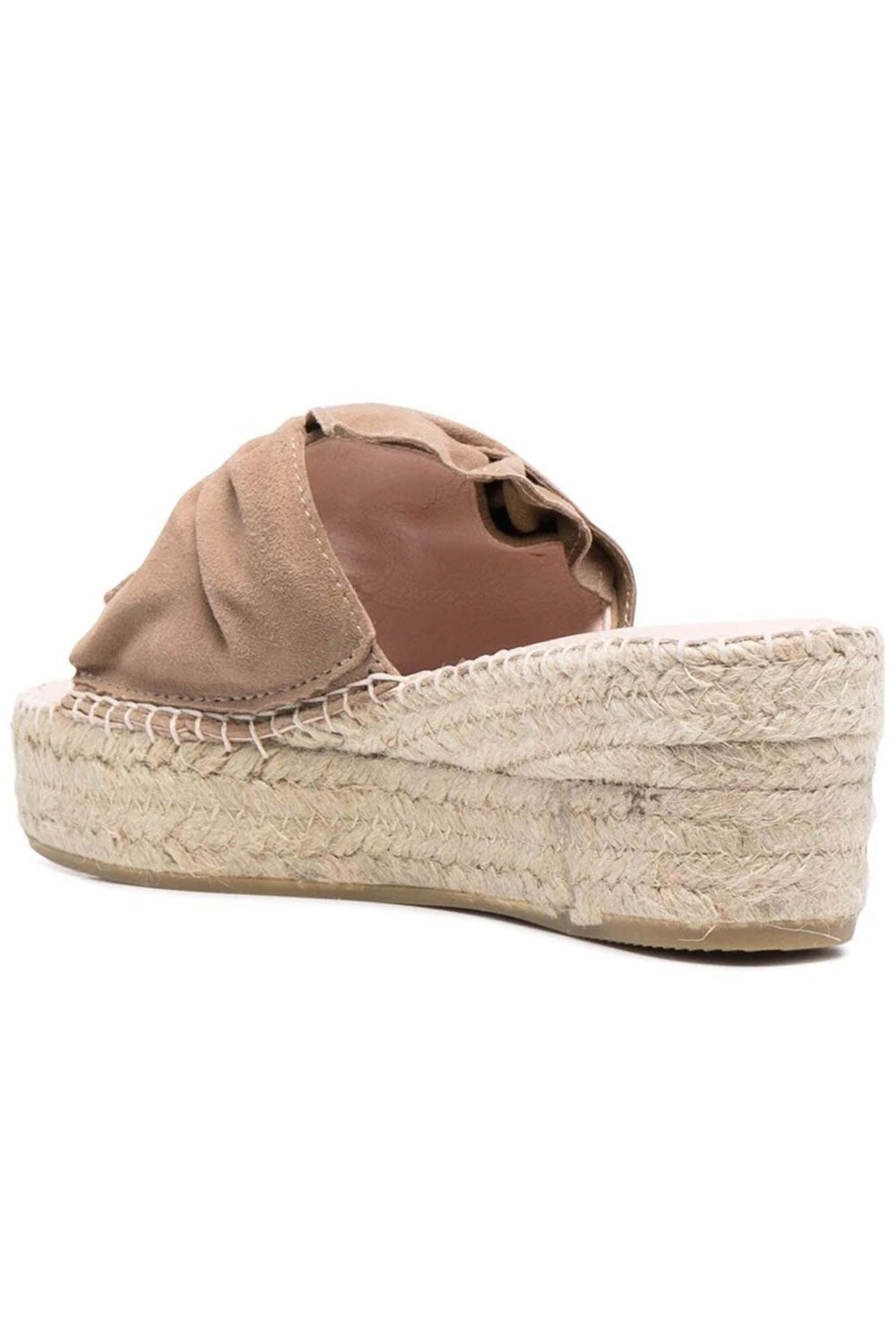 Manebi - Knot Platform Espadrille in Taupe