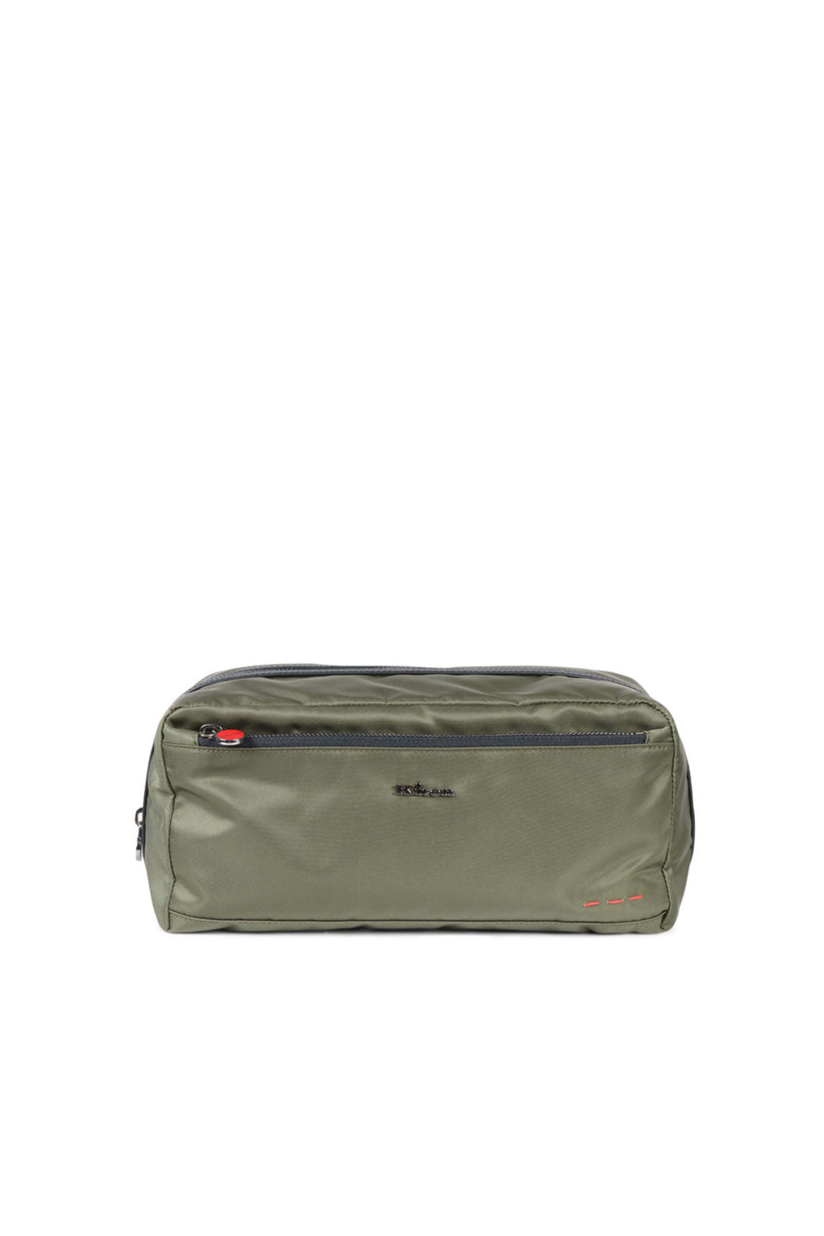 Kiton - Green Nylon Single Zip Dopp Kit
