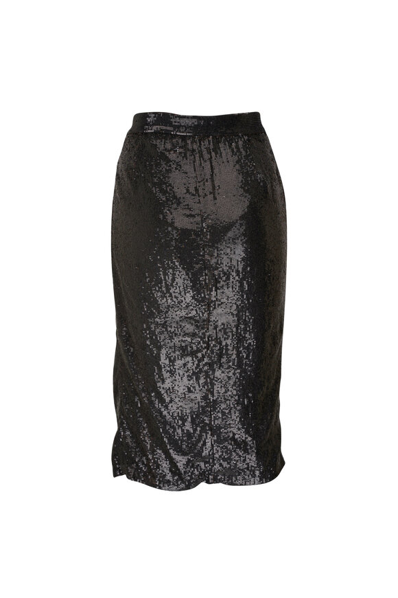 TWP - Lover Expresso Sequin Asymmetric Slit Skirt 