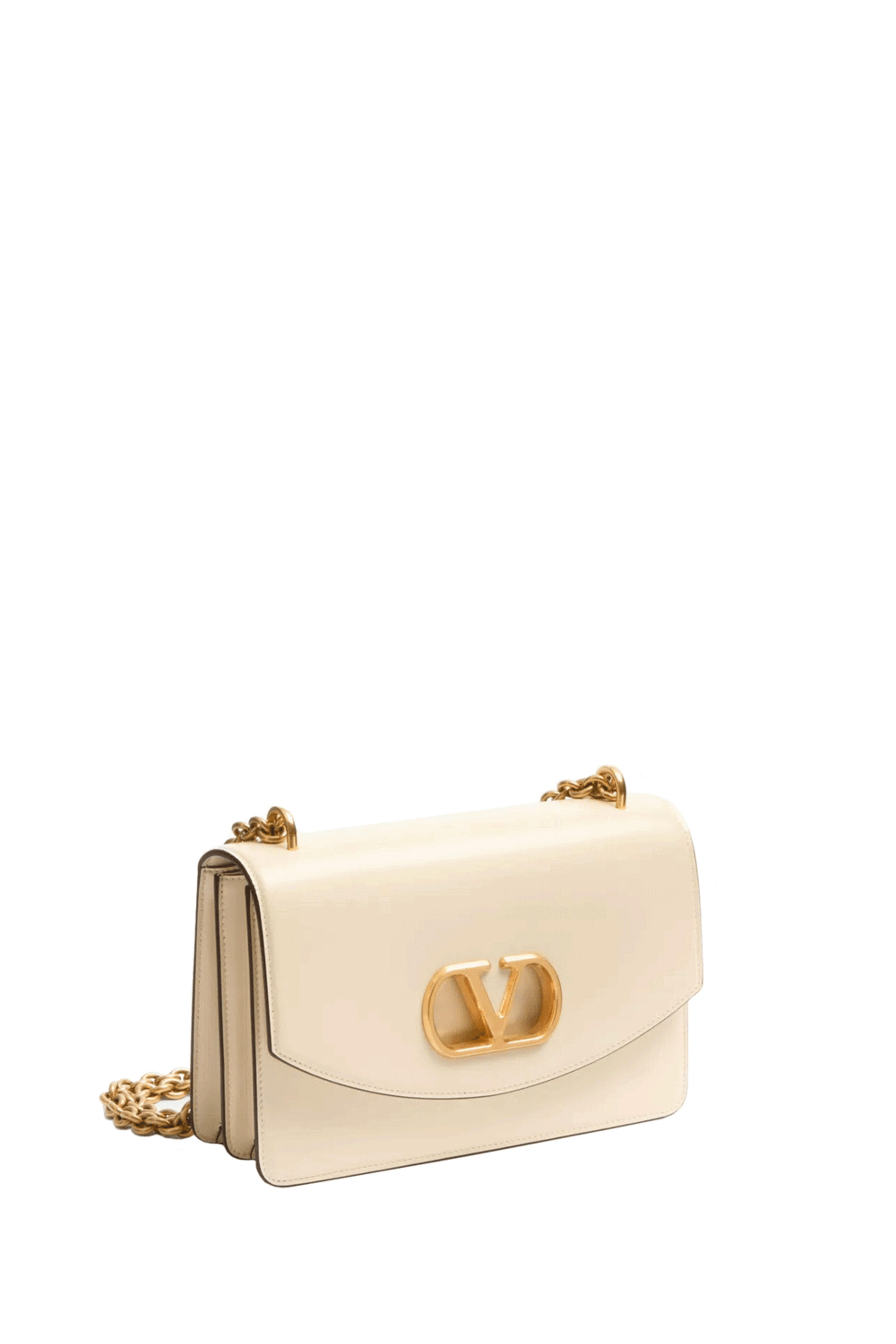 Valentino Garavani - Vain VLogo Light Ivory Shoulder Bag