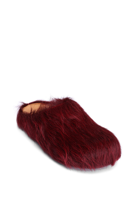Marni Fussbett Sabot Wildcherry Calf Hair Mule