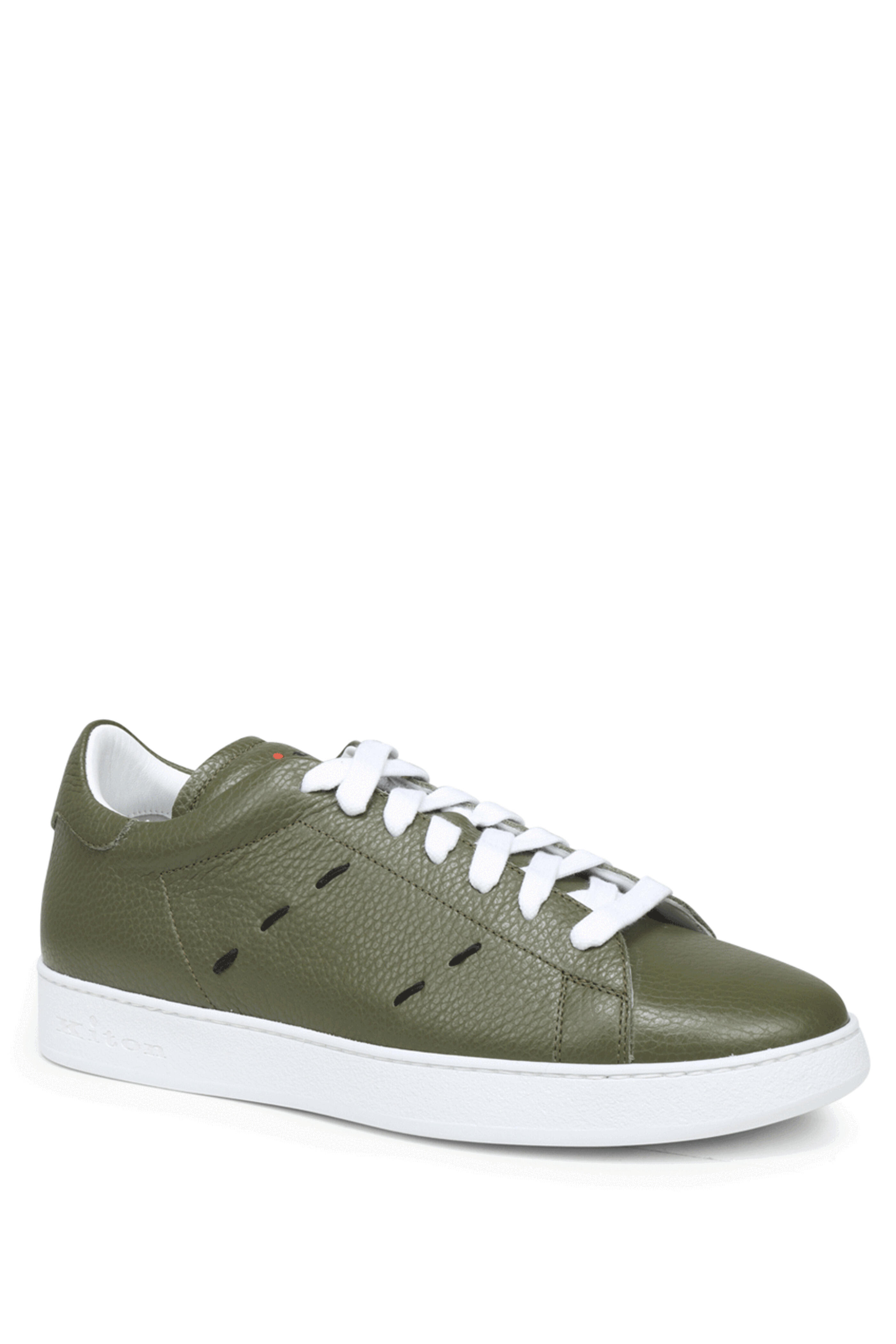 スニーカー Kiton USS0001XC100505004 CALFSKIN Sneakers Sneakers Shoes Calfskin White/Blue | Kiton