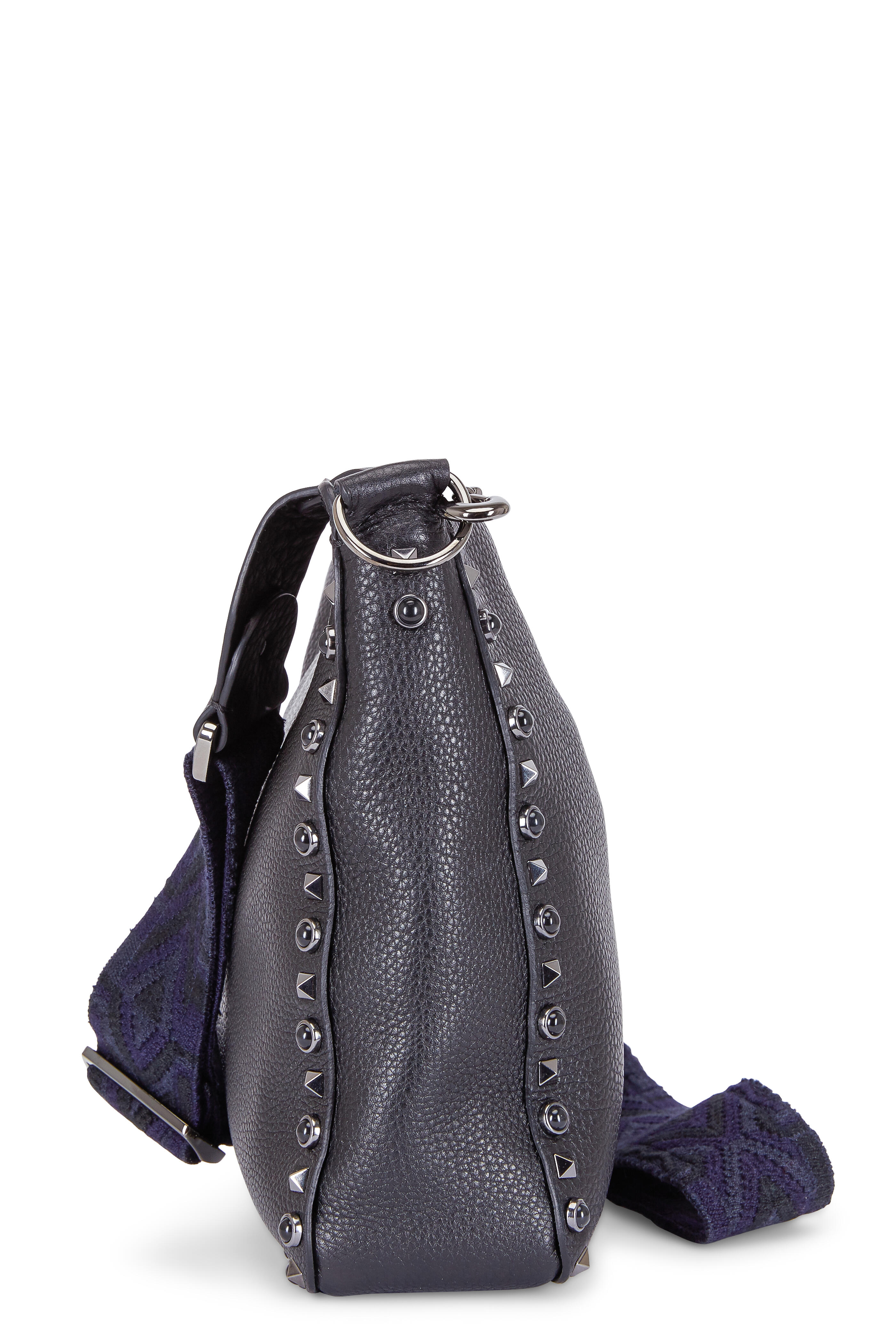 Valentino Garavani - Rolling Rockstud Black Guitar Strap