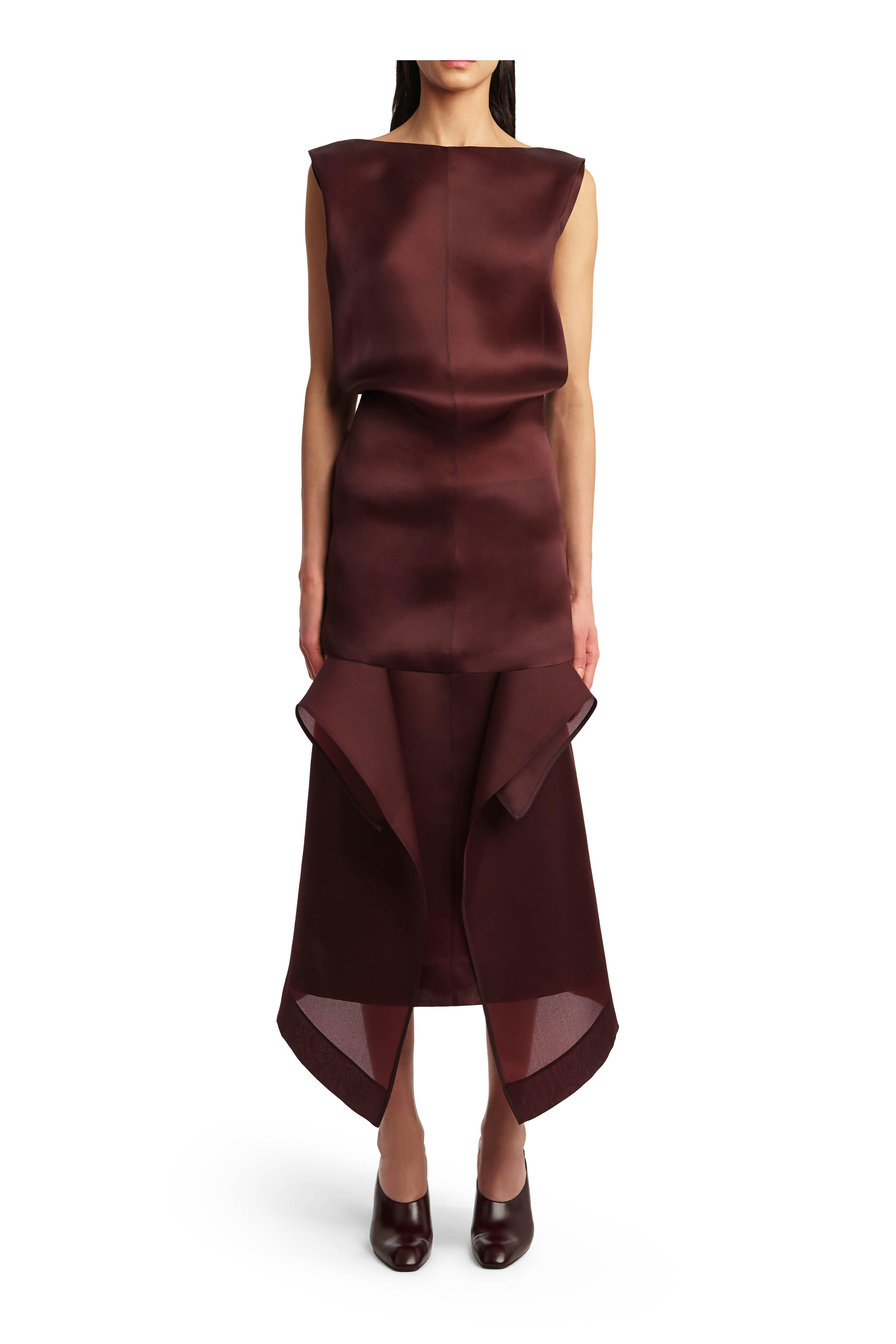 Khaite - Toma Dark Purple Organza Silk Minidress