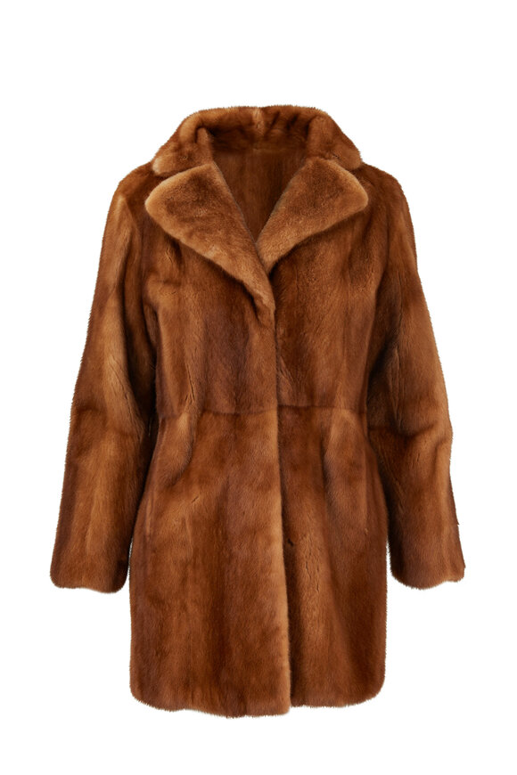 Oscar de la Renta Furs - Bleached Wild Type Mink Fur Coat