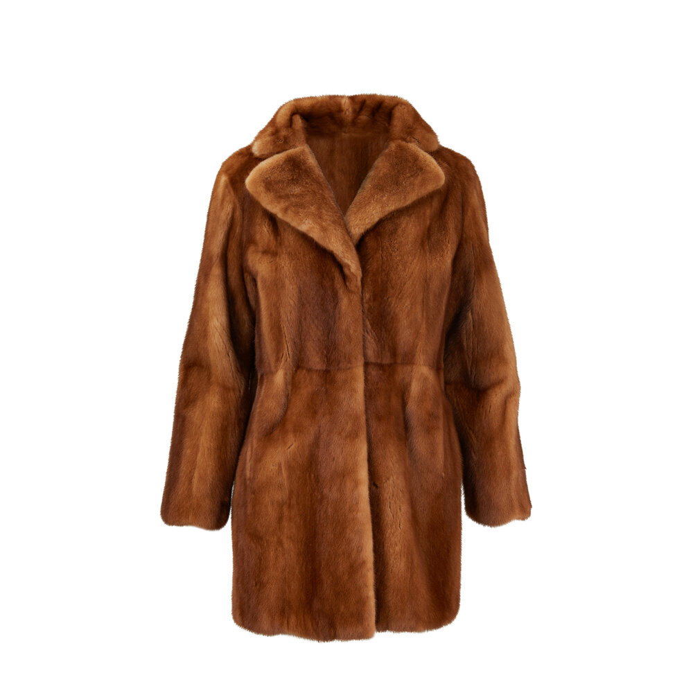 Oscar de la Renta Furs - Bleached Wild Type Mink Fur Coat