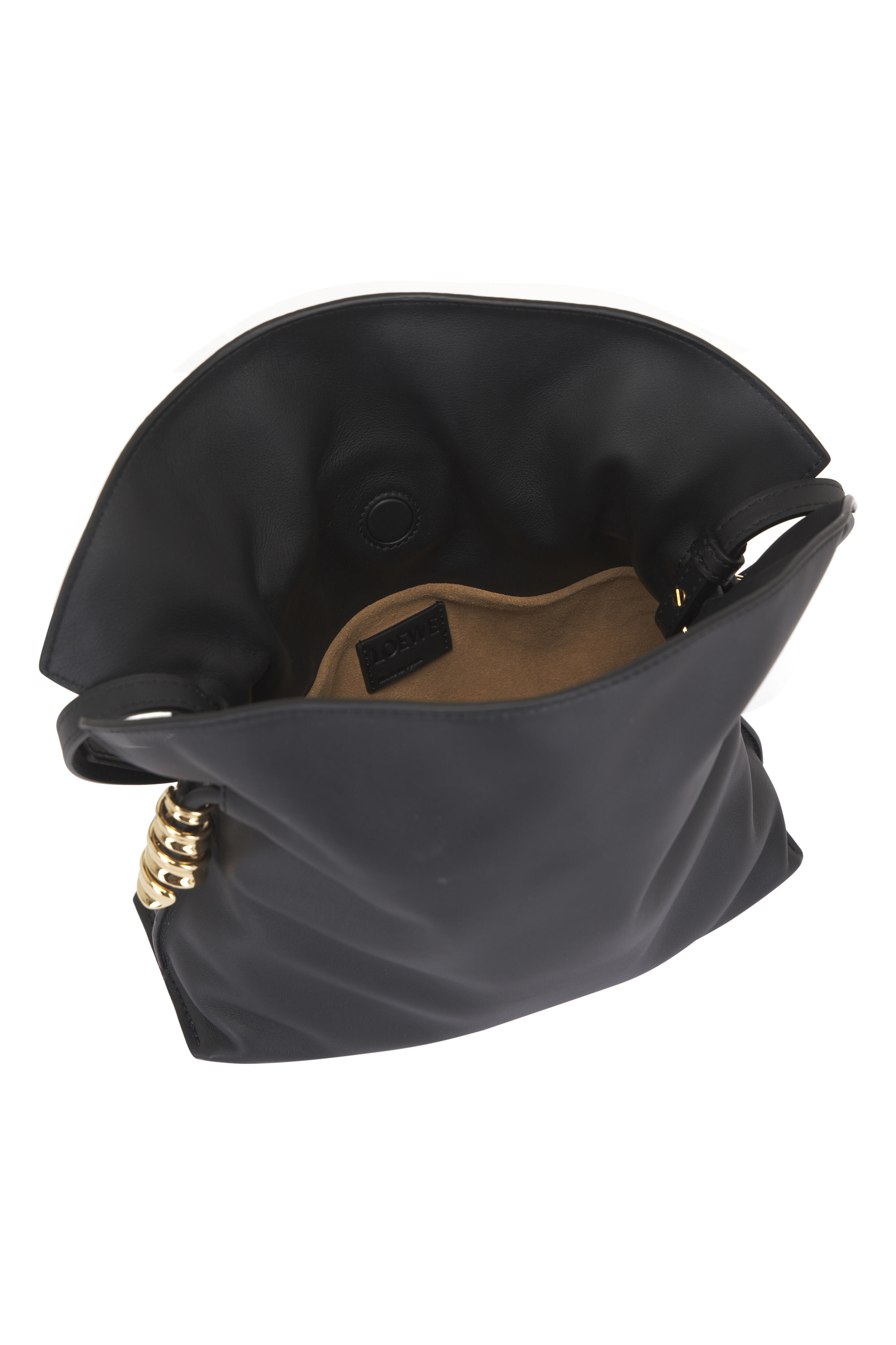 Loewe - Mini Coil Flamenco Black Leather Clutch