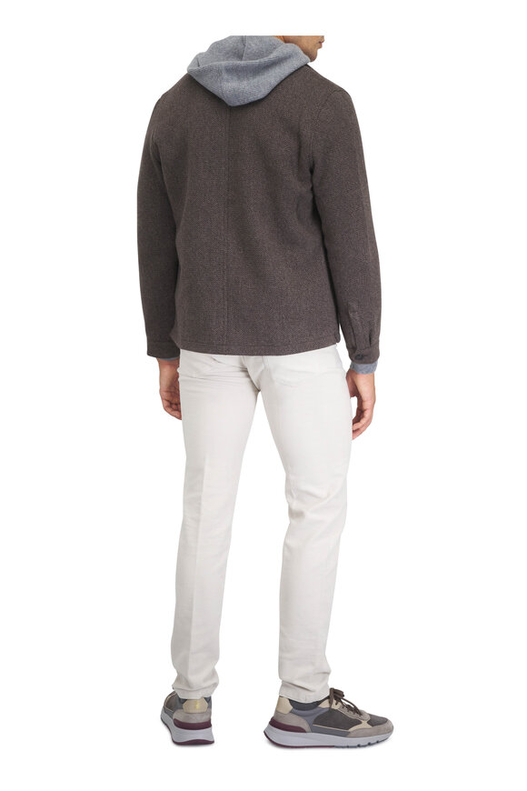 Manto Brown Wool, Silk & Cashmere Jacket - view 3