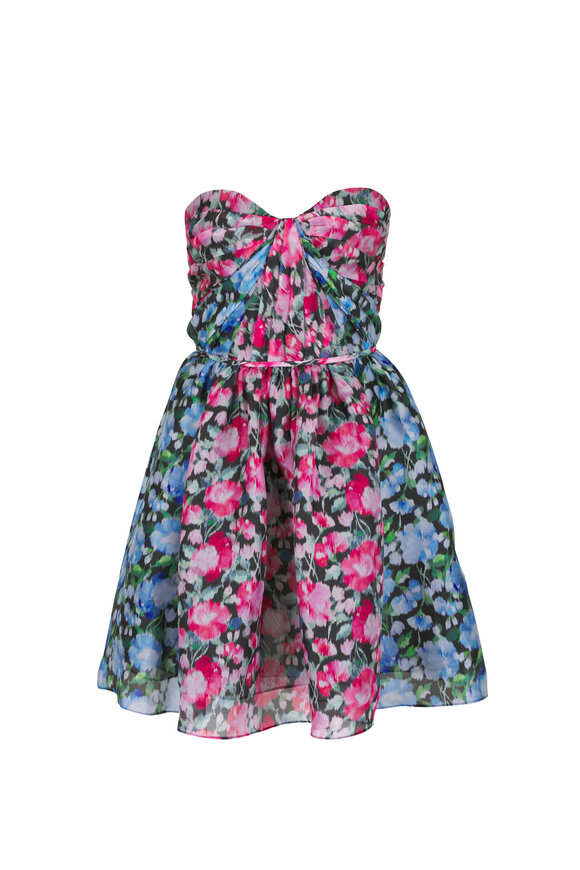 ワンピース ETRO COTTON BRALETTE DRESS Etro - Pink Floral Halter Maxi Dress | Mitchell Stores