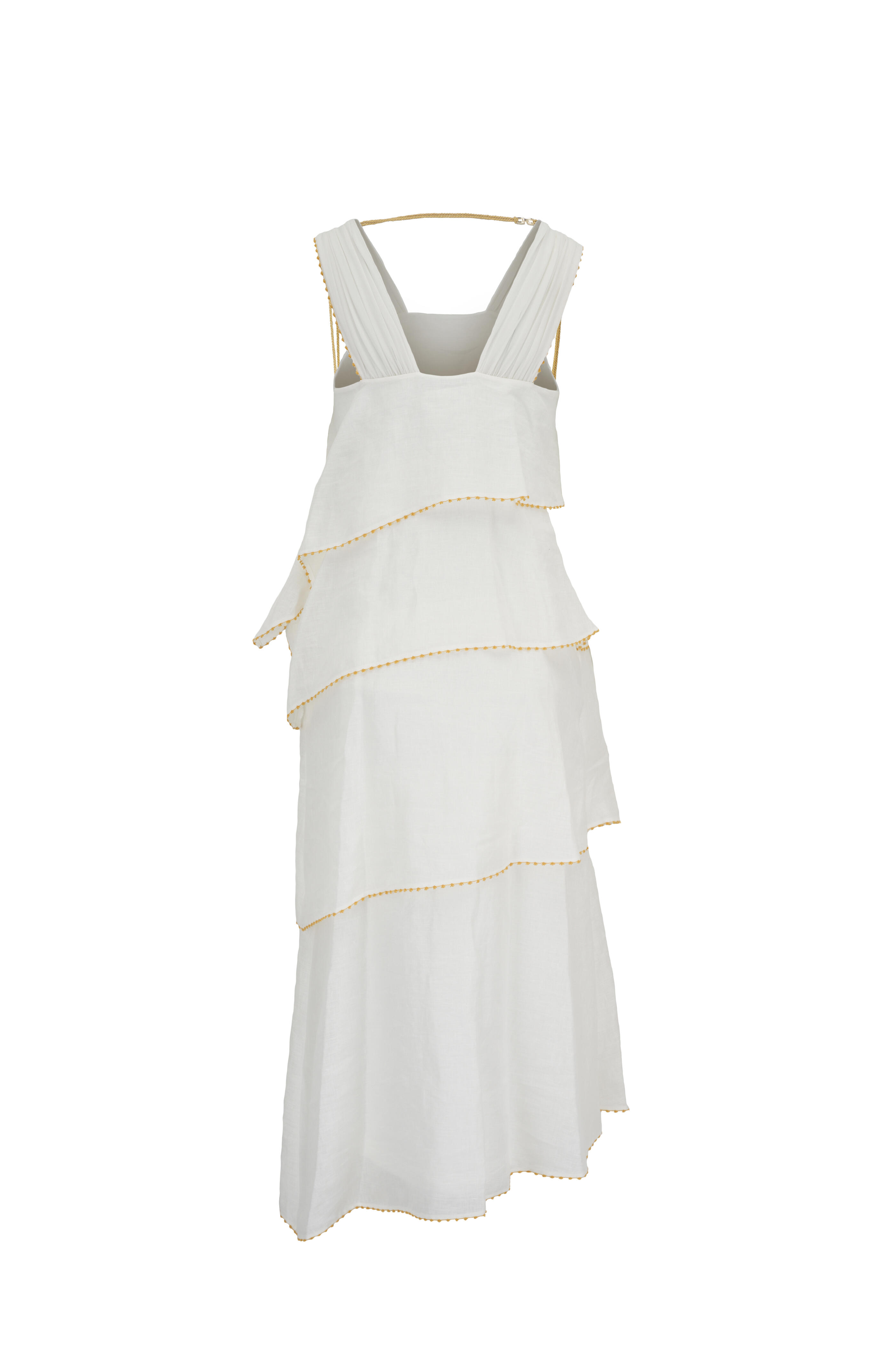 送料関税込★DOROTHEE SCHUMACHER★ドレープ・ミディ・ドレス Dorothee Schumacher - Summer Waves White Tiered Dress