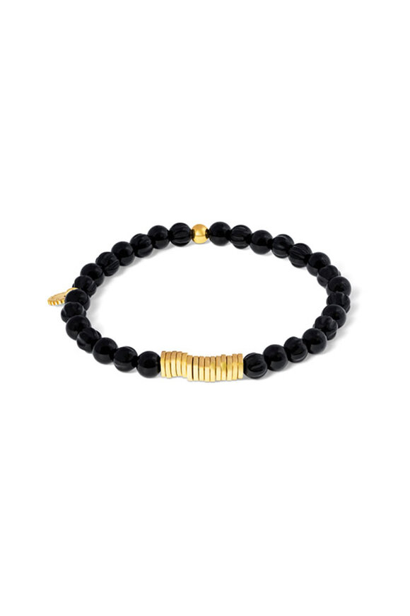 Tateossian - Black Agate Stretch Bracelet