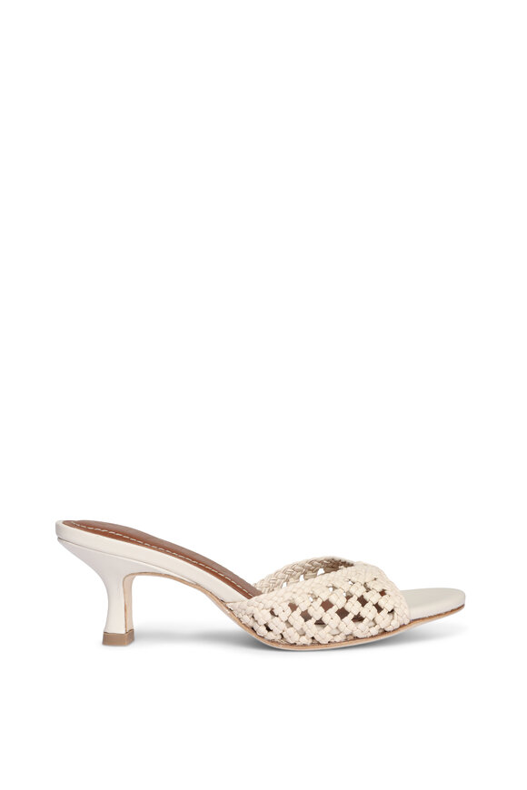 Staud Brigitte Cream Woven Mule, 55mm - view 2
