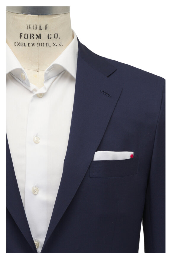 Kiton Navy Blue Virgin Wool Suit - view 1