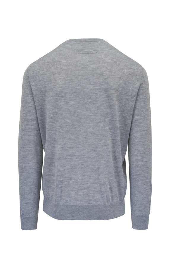 Zegna - Light Gray Cashmere & Silk Crewneck Sweater