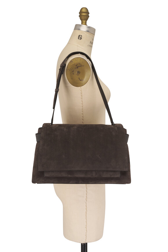 Brunello Cucinelli Pepper Suede Monili Shoulder Bag - view 5