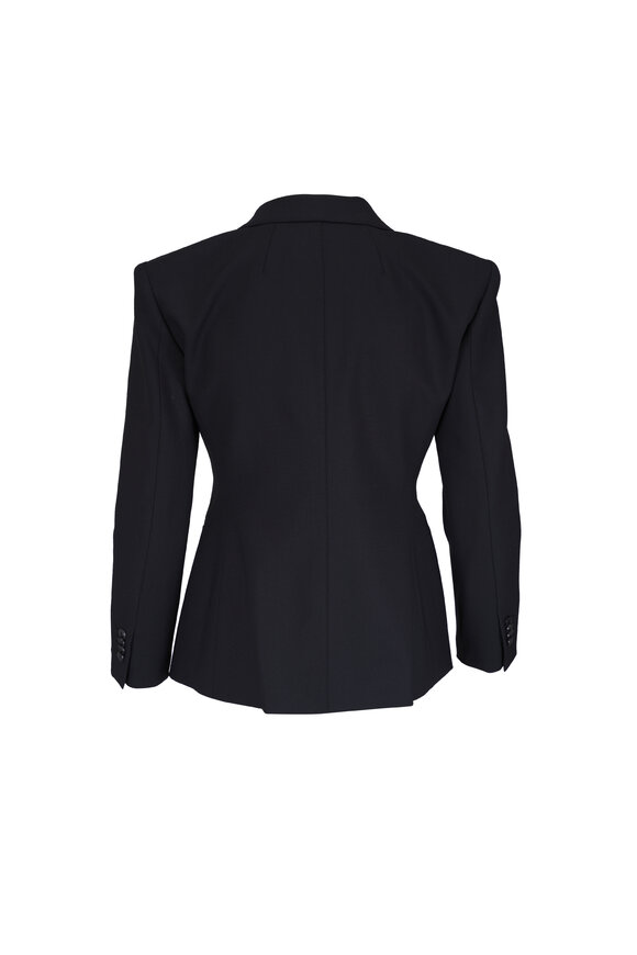 Lafayette 148 New York Black Stretch Wool Single Button Jacket - view 2