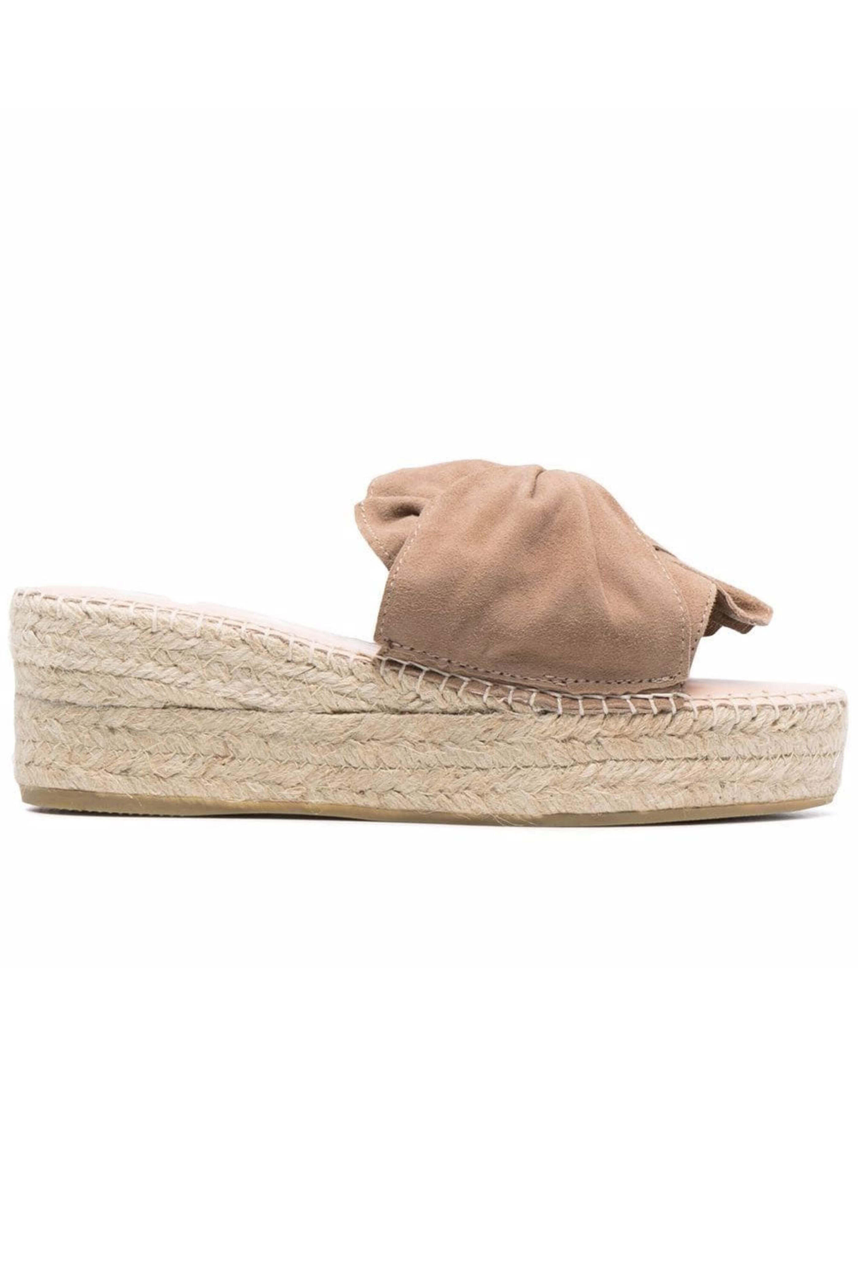 Manebi - Knot Platform Espadrille in Taupe