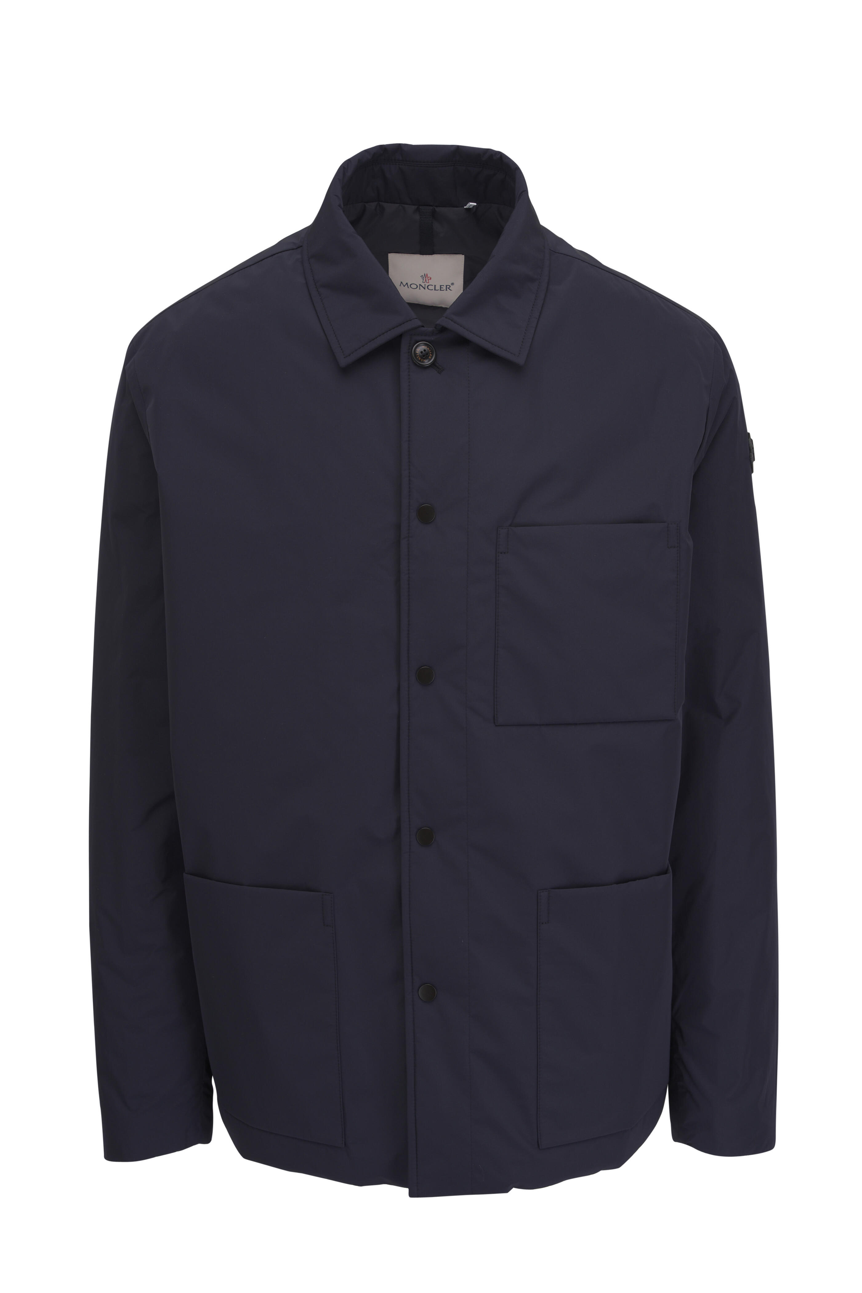 Moncler - Navy Down Shirt Jacket | Mitchell Stores