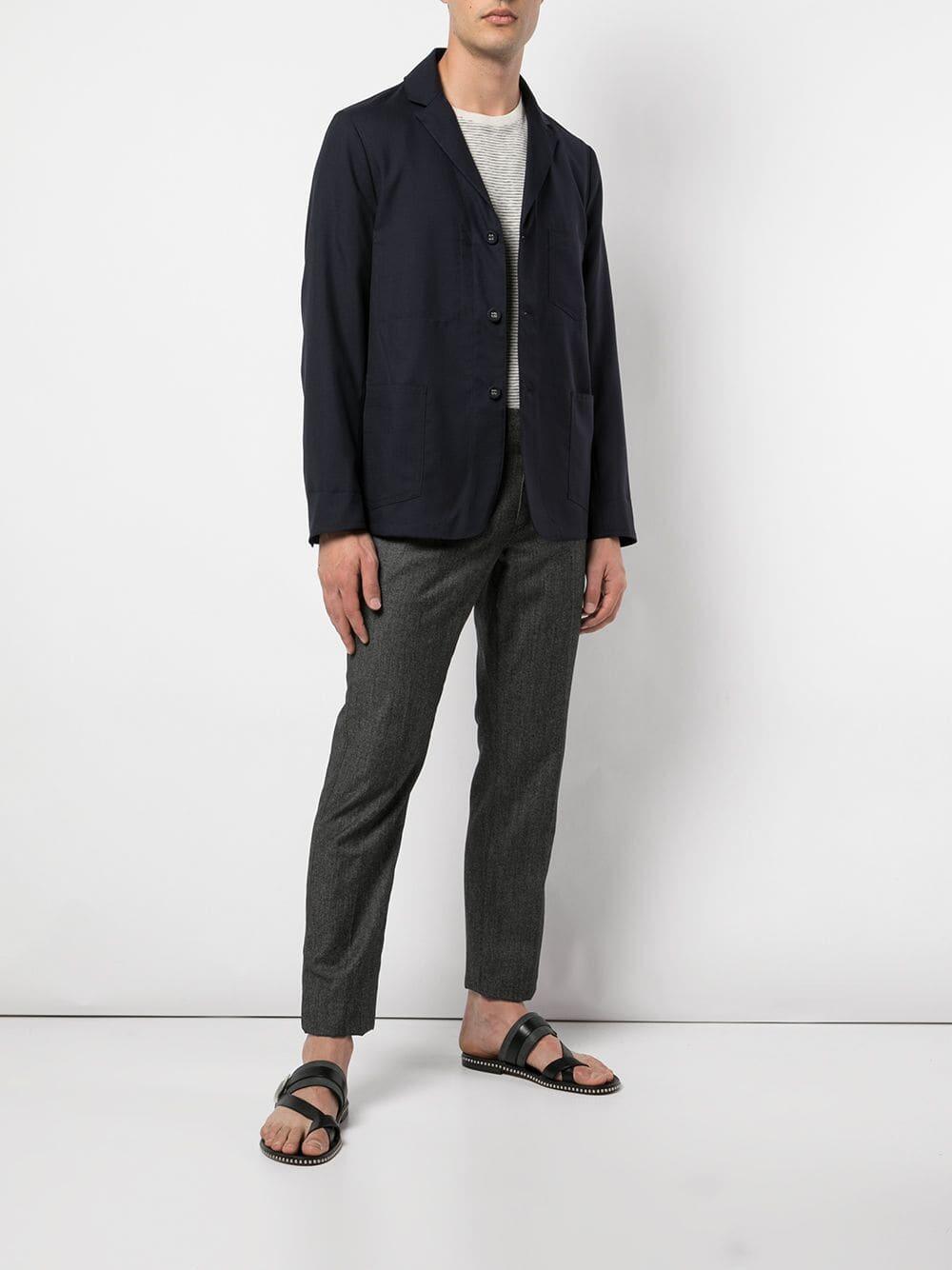 Officine Generale - Aris Navy Fresco Wool Jacket