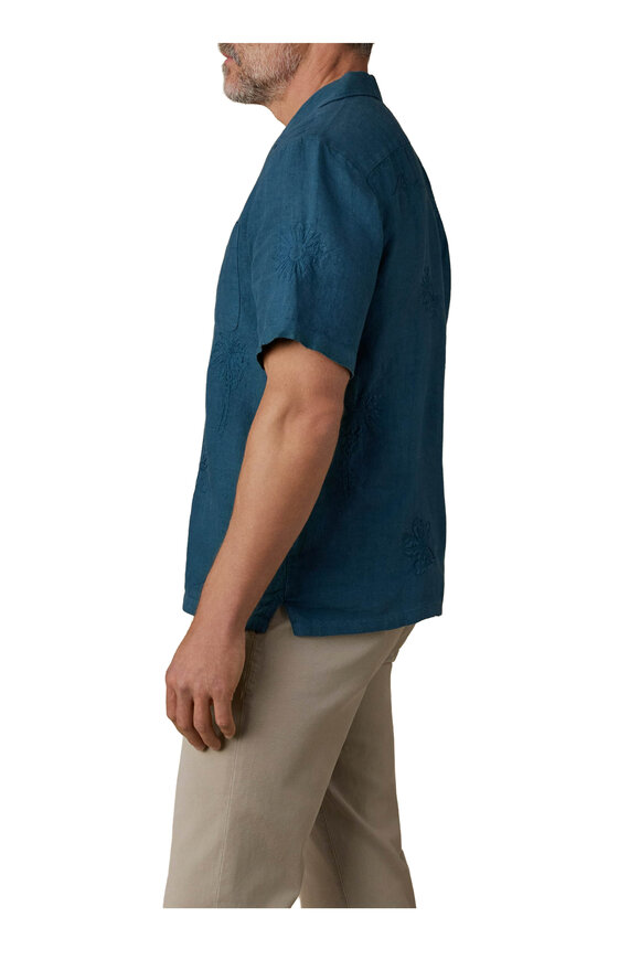Faherty Brand Pacific Tides Embroidered Sport Shirt - view 5