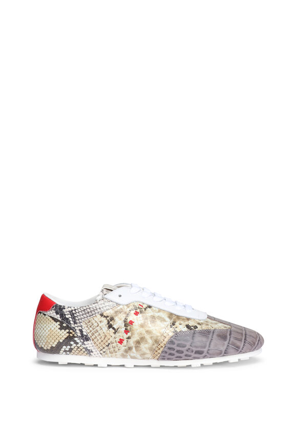Marni Low Profile Multicolor Embossed Leather Sneaker - view 2