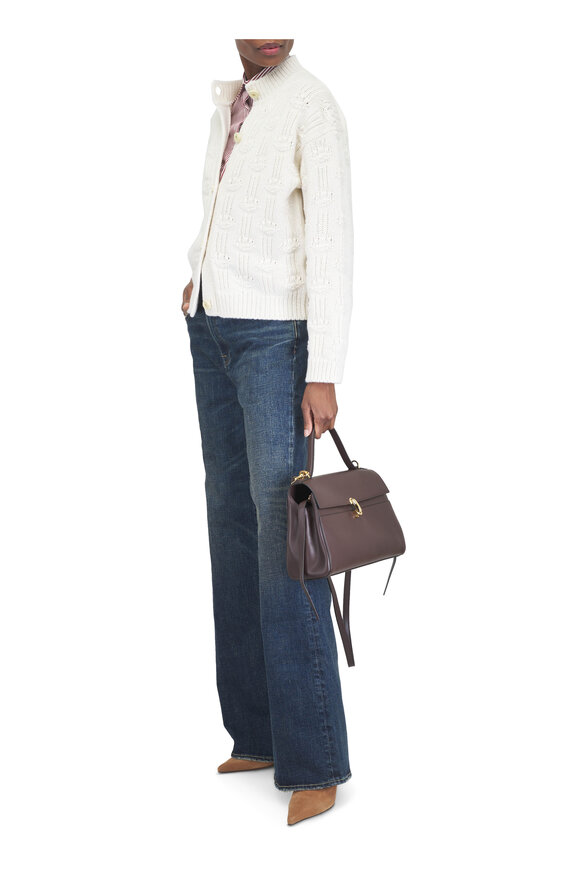 Savette Soft Symmetry Coffee Leather Top Handle Bag - view 2