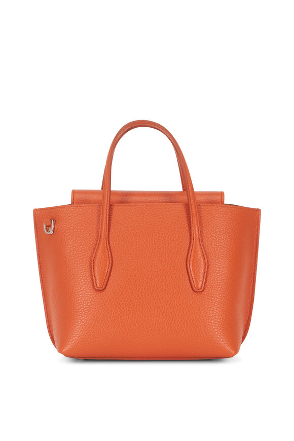 Tod's - New Joy Orange Pebbled Leather Mini Hobo Bag