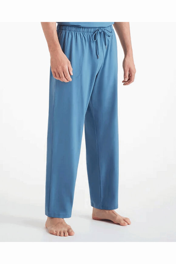 Derek Rose Blue Basel Lounge Pant - view 2