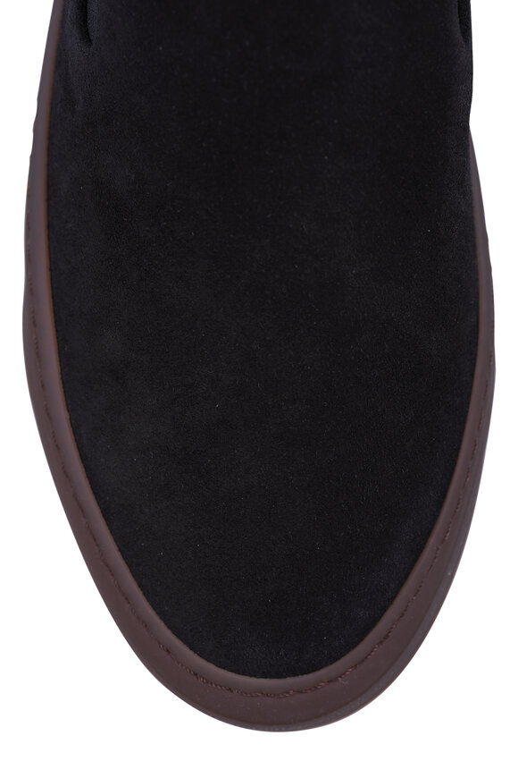 The Row MH Black Brown Suede Slip On Sneaker - view 4