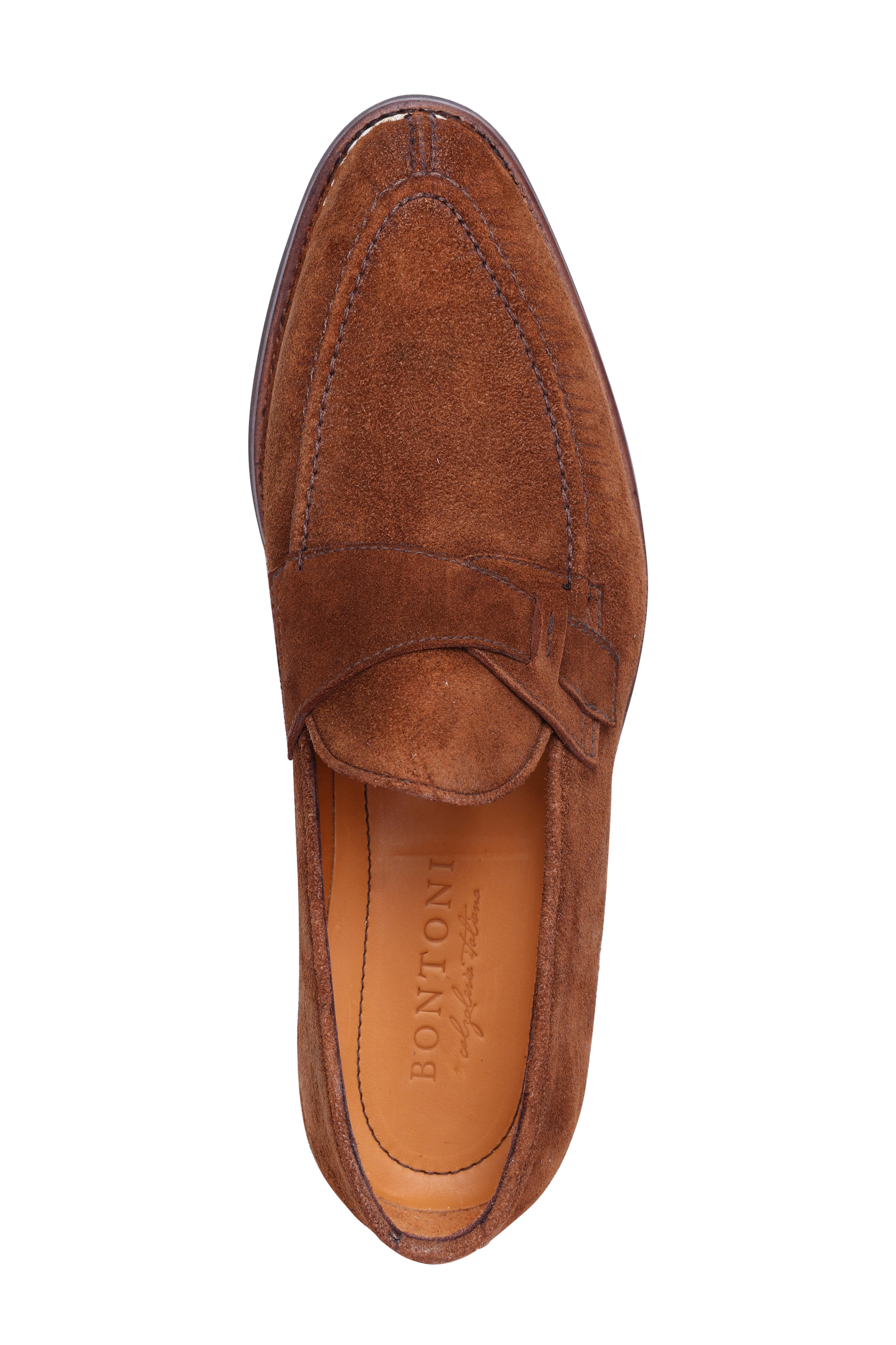 Bontoni - Suede Riviera Orzo Reverse Stitch Loafer