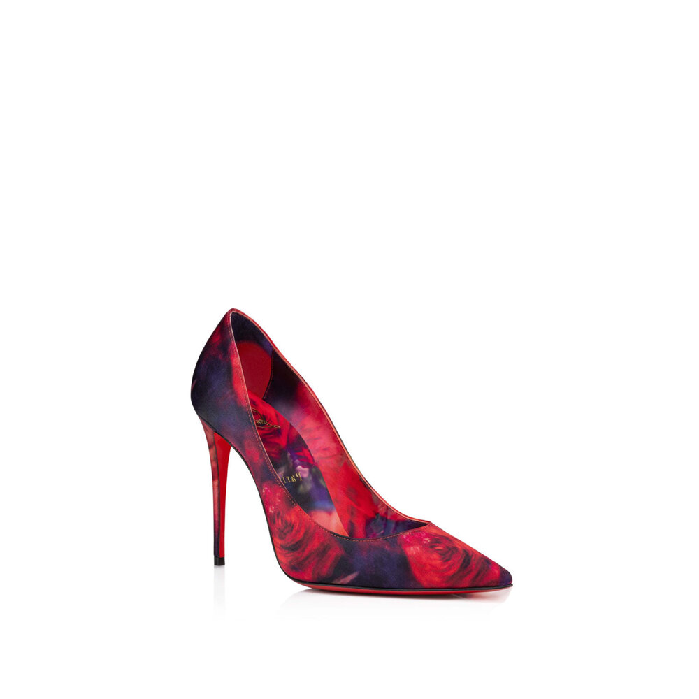 【Christian Louboutin】 Kate 100 floral satin crepe pumps Kate 100 floral satin crêpe pumps in multicoloured