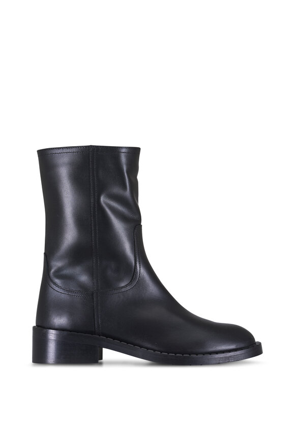 Aquatalia Georgetta Black Leather Short Boot - view 3
